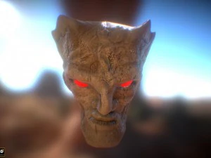 monstro cabe&ccedil;a de pedra Modelo 3D