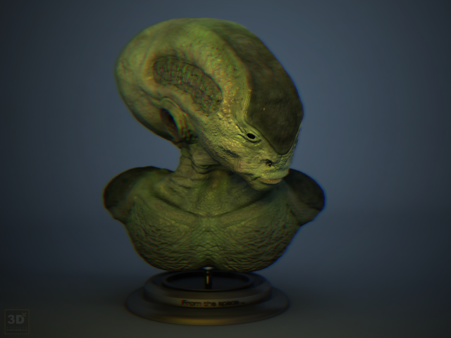 another alien 3D Model .c4d .max .obj .3ds .fbx .stl .blend 