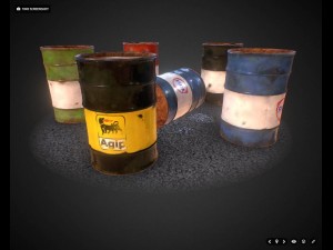 oil barrels 3Dモデル