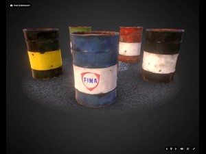 oil barrels 3Dモデル