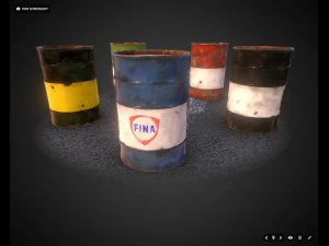 oil barrels 3D Model