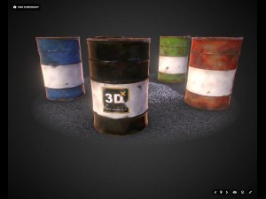 oil barrels 3Dモデル