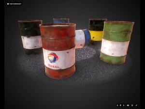 oil barrels 3Dモデル