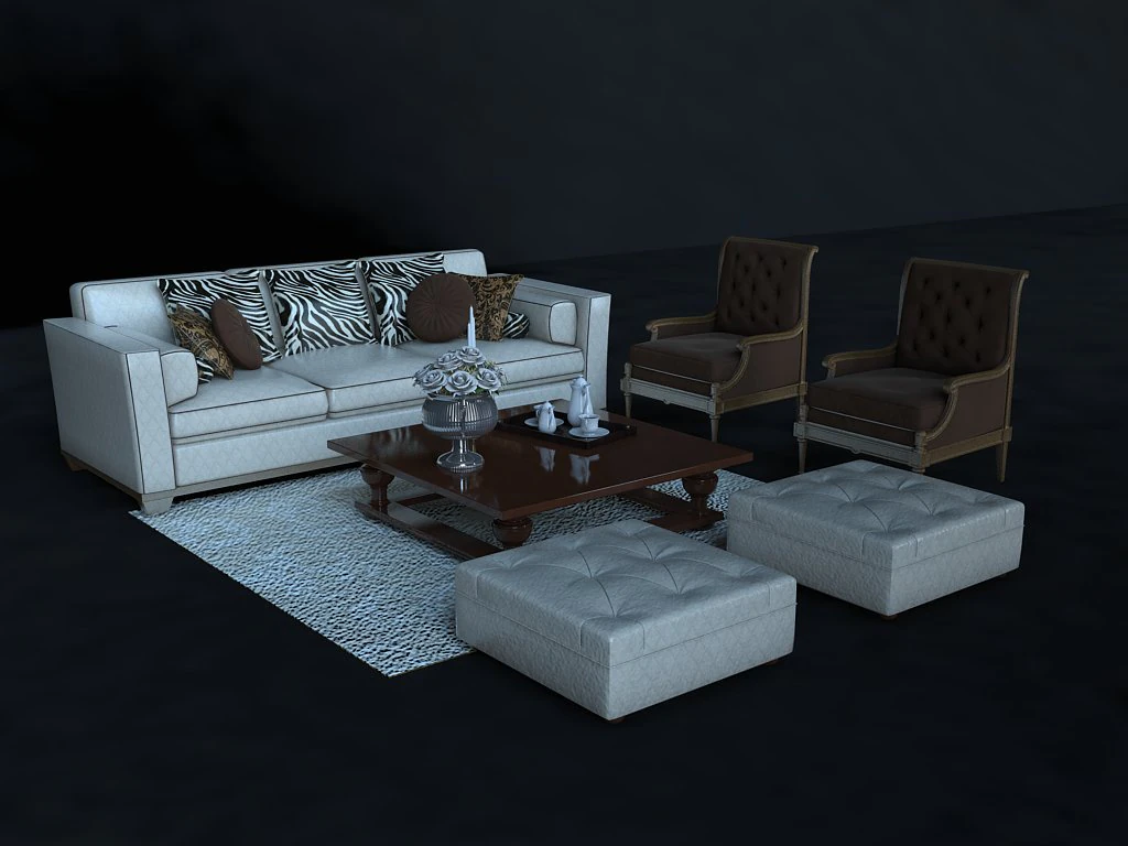 sofa 3D Model .c4d .max .obj .3ds .fbx .stl .blend 