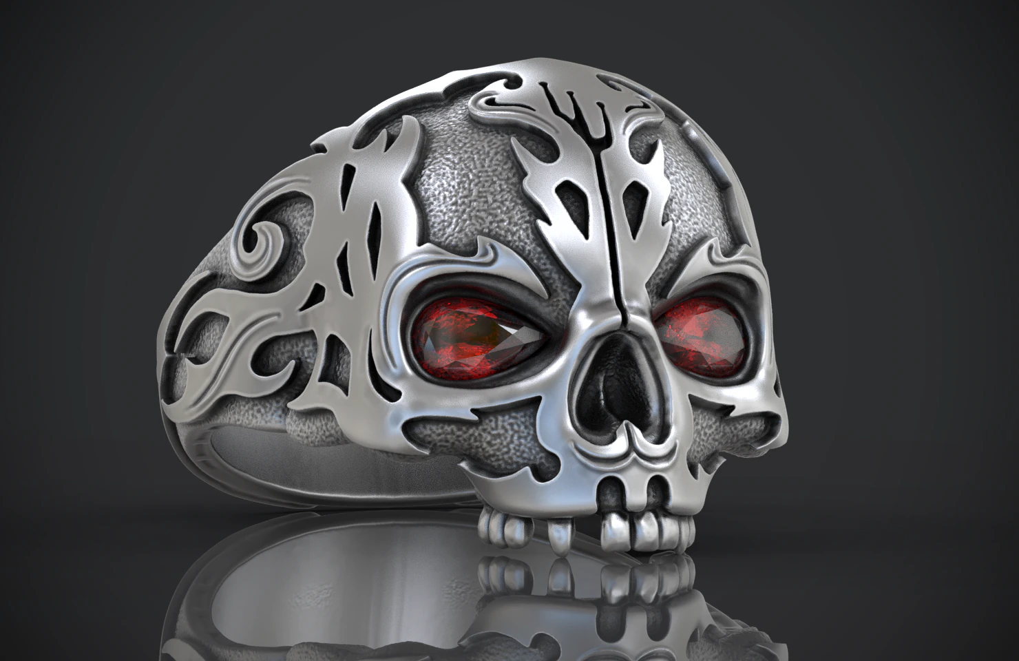 ring skull without jaw 3D Print Model .c4d .max .obj .3ds .fbx .stl .blend 