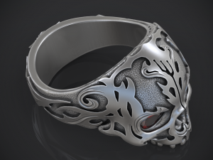 ring skull without jaw 3D प्रिंट मॉडल