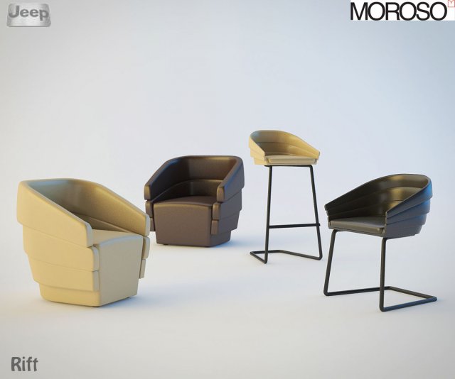 morosso rift chair 3D मॉडल .c4d .max .obj .3ds .fbx .stl .blend