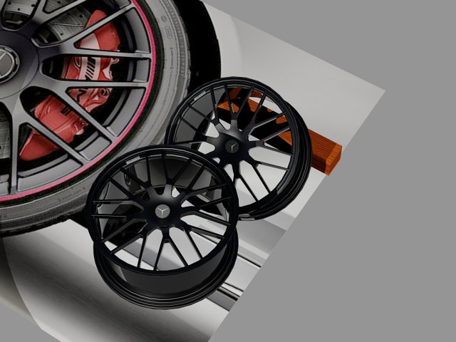 mercedes cls 63 amg wheel 3D Model .c4d .max .obj .3ds .fbx .stl .blend 
