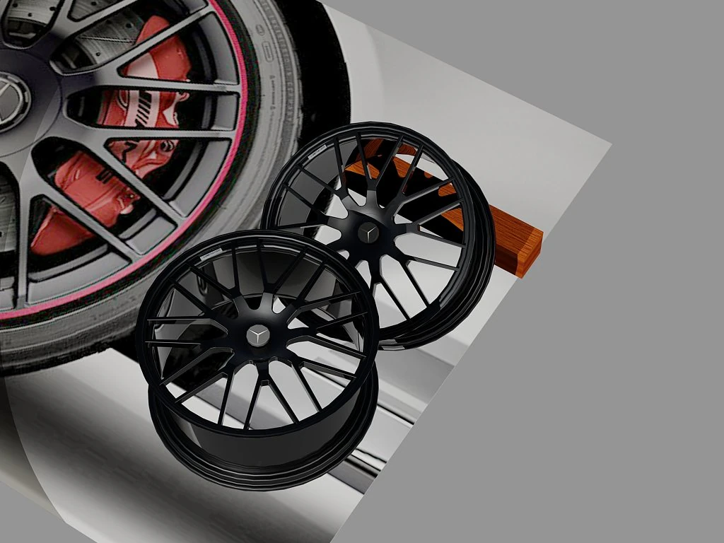 mercedes cls 63 amg wheel 3D Model .c4d .max .obj .3ds .fbx .stl .blend 