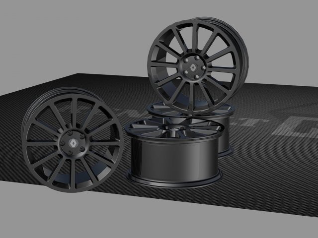 renault megane rs wheel Modelo 3D .c4d .max .obj .3ds .fbx .stl .blend 