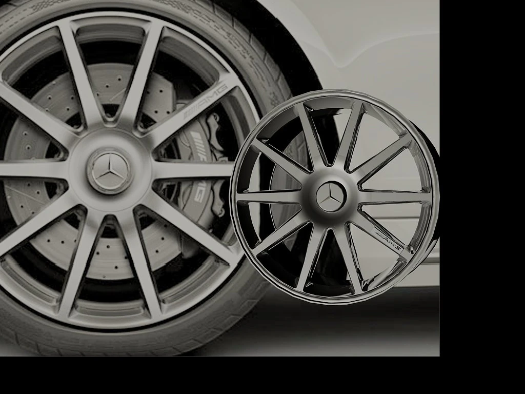 mercedes s63 amg wheel 3D Model .c4d .max .obj .3ds .fbx .stl .blend 