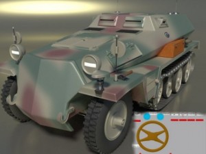 germany armor tranparter Model 3D