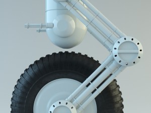 robot on wheel Model 3D