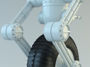 robot on wheel Model 3D