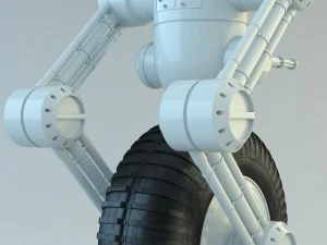 robot on wheel 3D Model