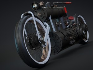 steampunk bike Model 3D