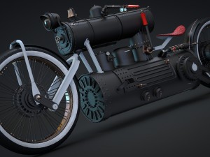 steampunk bike 3D Modell