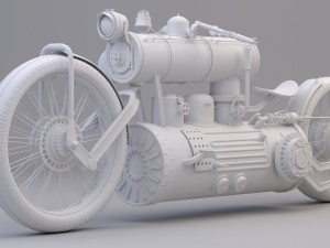 steampunk bike 3D Modell