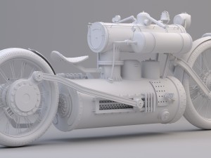 steampunk bike 3D Modell