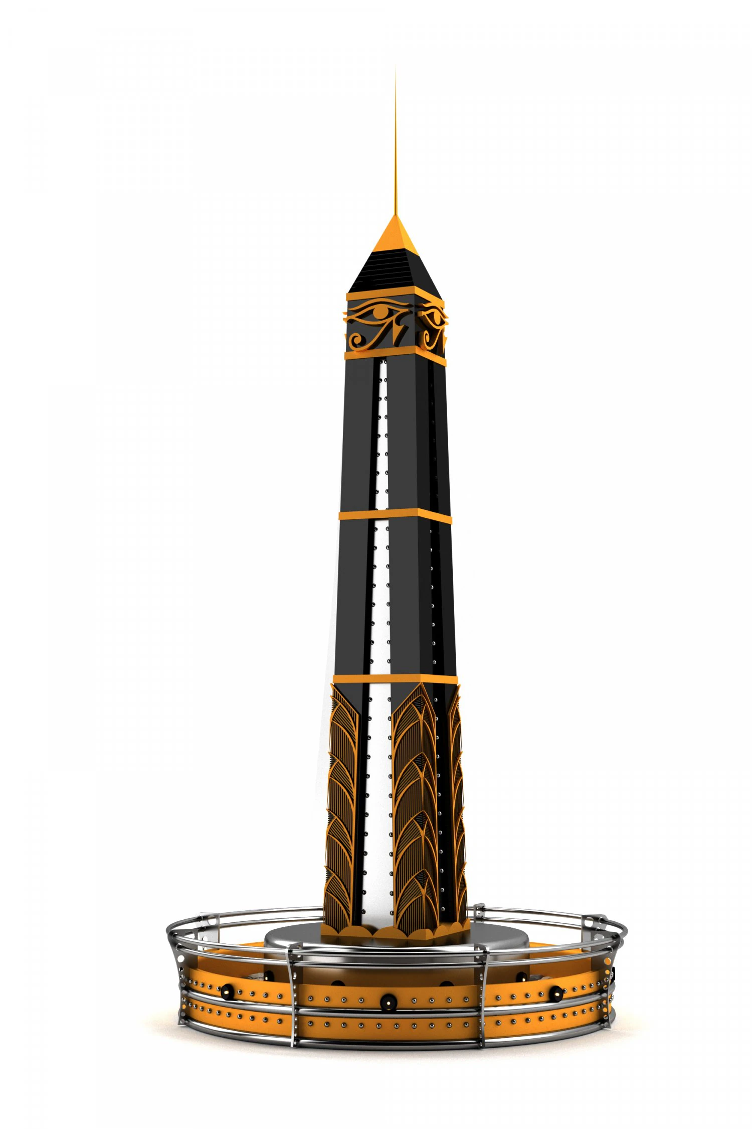 modern pharaonic obelisk 3D Model .c4d .max .obj .3ds .fbx .stl .blend 