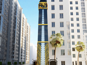 modern pharaonic obelisk Model 3D
