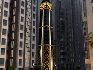 modern pharaonic obelisk Model 3D