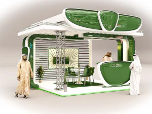 stand de exposi&ccedil;&atilde;o Modelo 3D