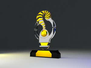 medal award low-poly Modelo 3D