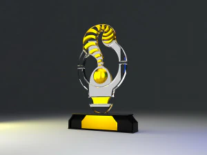 penghargaan medali poli rendah Model 3D