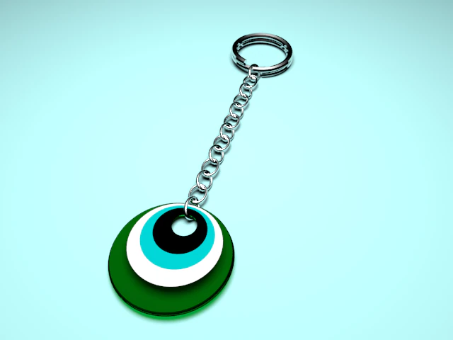 keychain cats eye 3D Model .c4d .max .obj .3ds .fbx .stl .blend