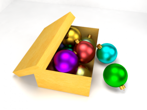 christmas balls 3D Model