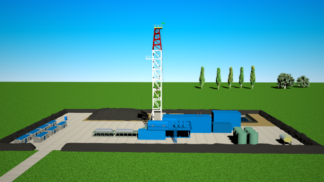 drilling area 3D 模型 .c4d .max .obj .3ds .fbx .stl .blend 