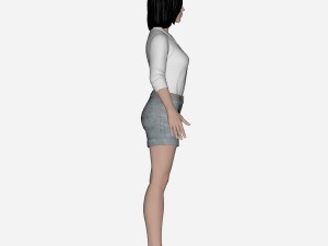 cartoon woman Modèle 3D