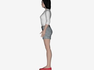 cartoon woman Modèle 3D