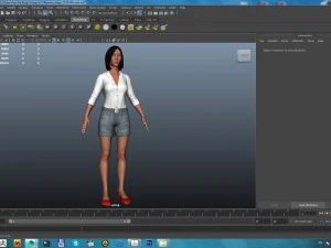 cartoon woman 3D Model