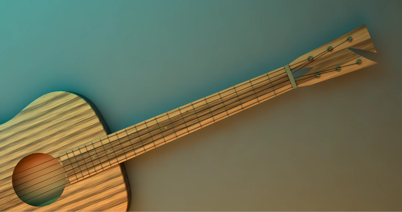 guitar 3D Model .c4d .max .obj .3ds .fbx .stl .blend 