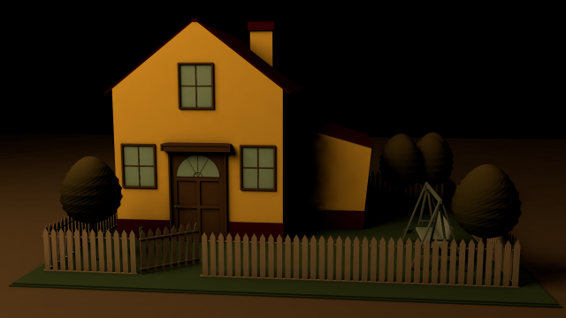 cartoon house 3Dモデル .c4d .max .obj .3ds .fbx .stl .blend 