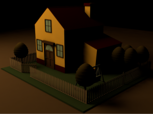 cartoon house 3Dモデル