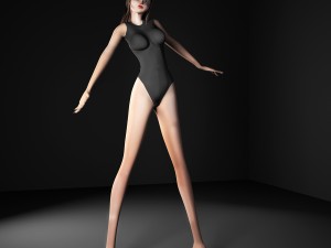 game girl Model 3D