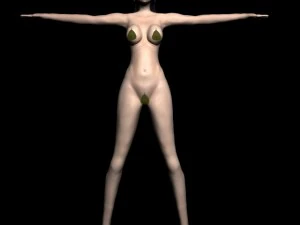 女孩嗨和低聚 3D 模型