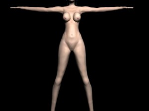girl hi and low poly 3D मॉडल