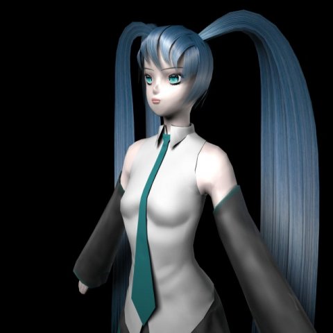 anime girl 3D मॉडल .c4d .max .obj .3ds .fbx .stl .blend 