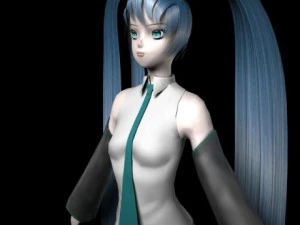 animowana dziewczyna Model 3D