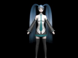 anime girl 3D मॉडल
