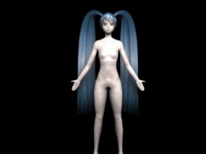 anime girl 3D मॉडल