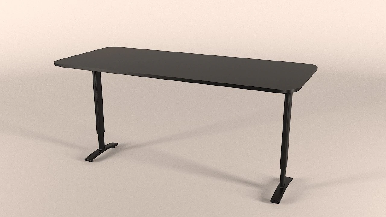 desk black 3D Model .c4d .max .obj .3ds .fbx .stl .blend 