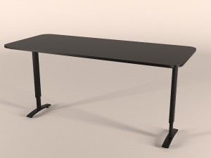 desk black Modèle 3D