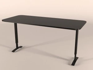 bureau zwart 3D Model