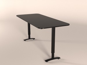 desk black 3D 모델