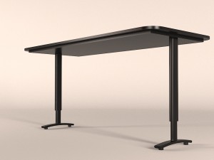 desk black 3D 모델
